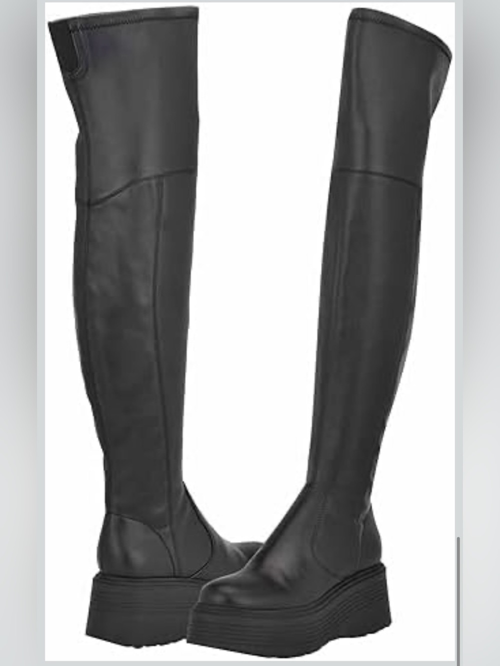 NINE WEST Geton Women's Black Over-The-Knee Platform Boots Size 9.5